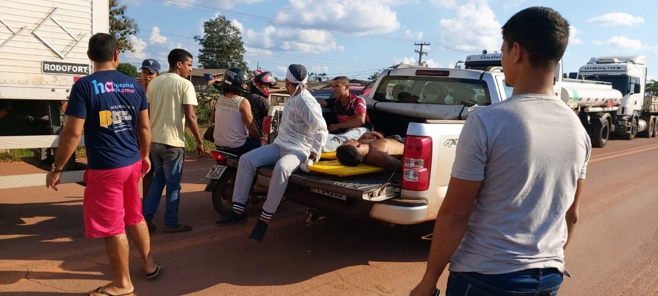 Motociclistas ficam feridos durante acidente em Vista Alegre do Abunã - News Rondônia