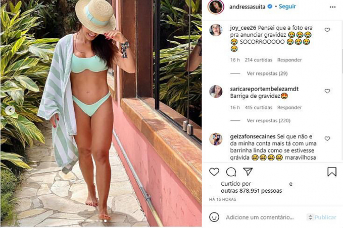 Andressa Suita posa de biquíni e fãs suspeitam gravidez - News Rondônia