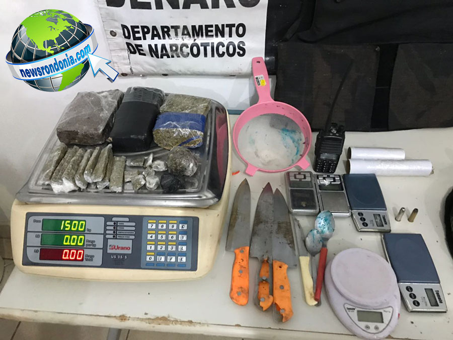 DENARC: SUSPEITOS ARMADOS FOGEM DEIXANDO 1,5 KG DE MACONHA, RÁDIO DA POLÍCIA E COLETE À PROVA DE BALAS (VÍDEO) - News Rondônia