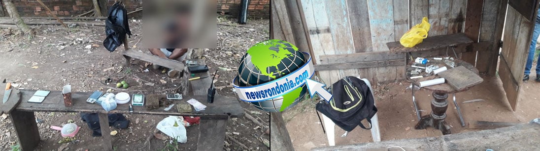 DENARC: SUSPEITOS ARMADOS FOGEM DEIXANDO 1,5 KG DE MACONHA, RÁDIO DA POLÍCIA E COLETE À PROVA DE BALAS (VÍDEO) - News Rondônia