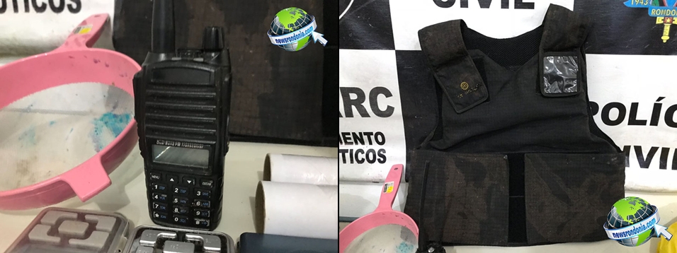 DENARC: SUSPEITOS ARMADOS FOGEM DEIXANDO 1,5 KG DE MACONHA, RÁDIO DA POLÍCIA E COLETE À PROVA DE BALAS (VÍDEO) - News Rondônia