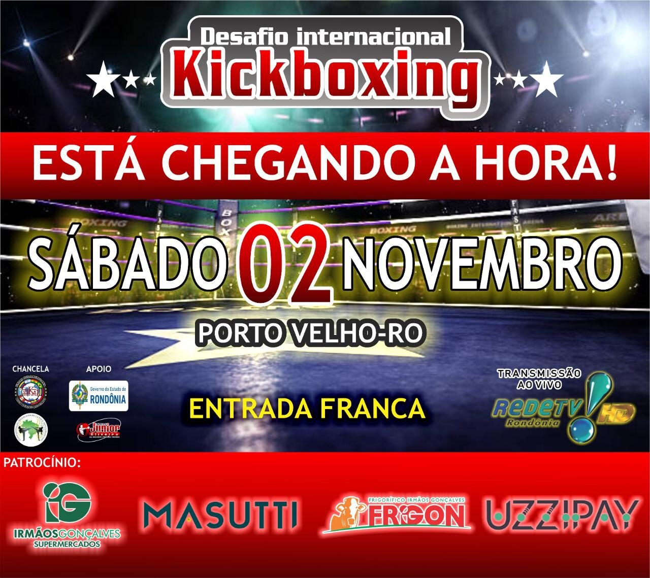 RONDÔNIA TEM DESAFIO INTERNACIONAL DE KICKBOXING DIA DOIS DE NOVEMBRO EM PORTO VELHO - News Rondônia