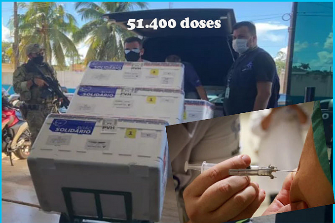 Chegou o maior lote de vacinas desde o início da campanha: 46.400 Coronavac e 5 mil da Oxford - News Rondônia