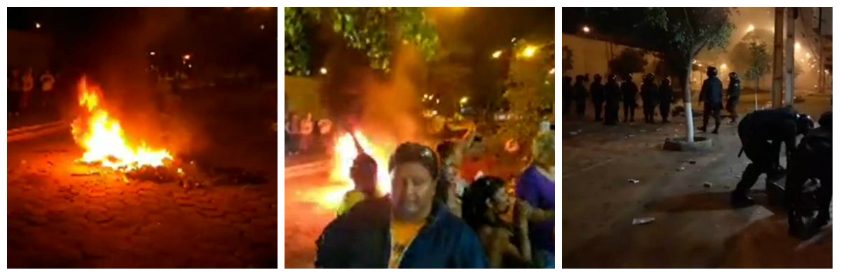 EM COBIJA, PROTESTOS DEIXAM RASTRO DE DESTRUIÇÃO APÓS TRIBUNAL ELEITORAL APONTAR VITÓRIA DE EVO MORALES - News Rondônia