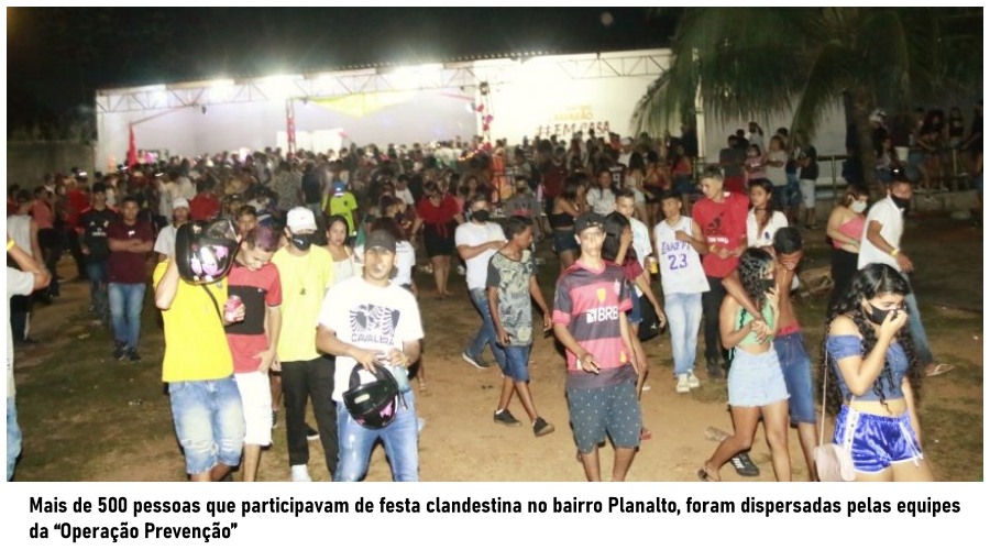 Na 21ª noite da 'Operação Prevenção' festa clandestina com mais 500 pessoas é interrompida - News Rondônia