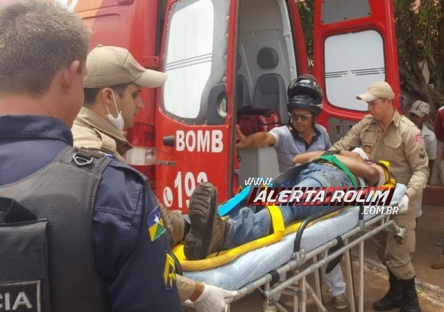 ROLIM DE MOURA - HOMEM FICA FERIDO APÓS SE ENVOLVER EM ACIDENTE DE TRÂNSITO ENTRE MOTO E CAMIONETE - News Rondônia