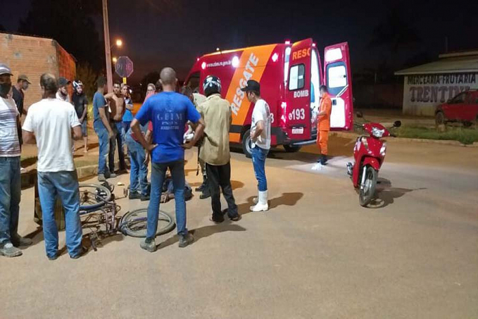 Acidente de trânsito é causado por ciclista embriagado, em Vilhena - News Rondônia