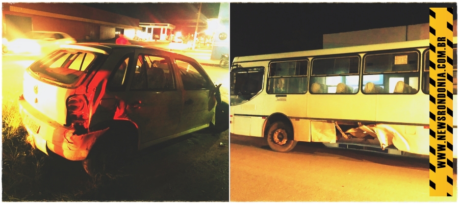 Após causar acidente, motorista bate contra ônibus na zona leste de Porto Velho - News Rondônia