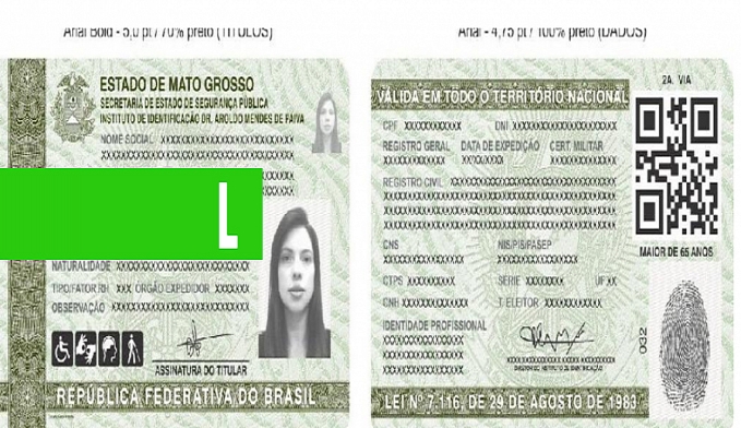 NOVO RG VEM COM QR CODE E TRAZ DADOS DE ATÉ 12 DOCUMENTOS - News Rondônia