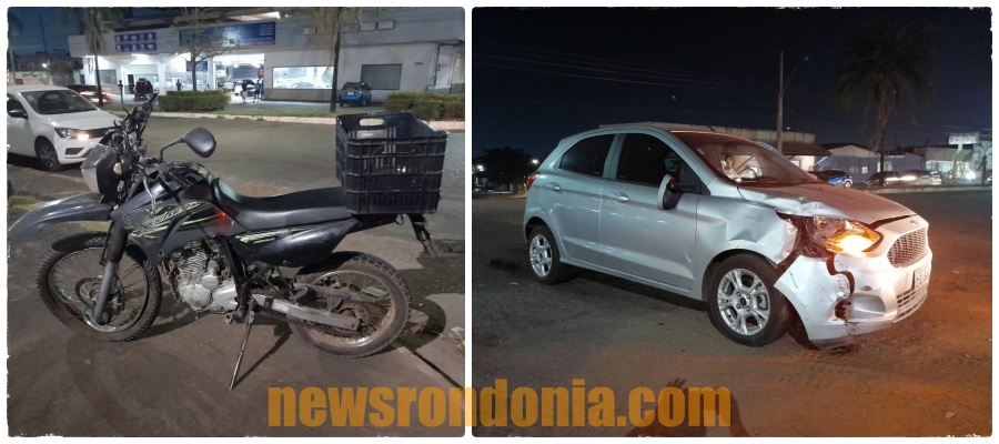 Motociclista fica lesionado em acidente na Avenida José Vieira Caúla - News Rondônia