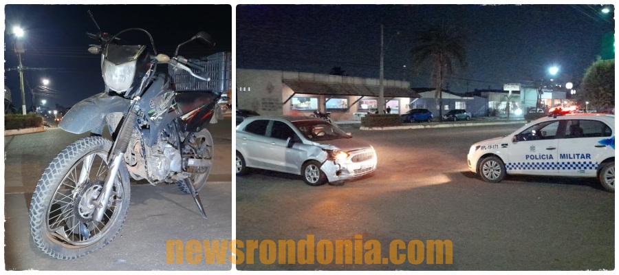 Motociclista fica lesionado em acidente na Avenida José Vieira Caúla - News Rondônia