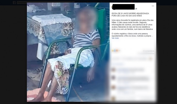 IDOSA DE 91 ANOS MORRE ABANDONADA, FORA DE CASA, NO DIA DAS MÃES - News Rondônia