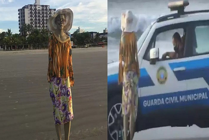 Homem faz 'pegadinha' com boneco em praia fechada e acaba na delegacia - News Rondônia