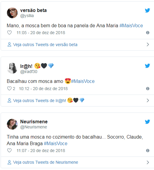 DEPOIS DE BARATA, PÚBLICO ENCONTRA MOSCA EM RECEITA DO MAIS VOCÊ - News Rondônia
