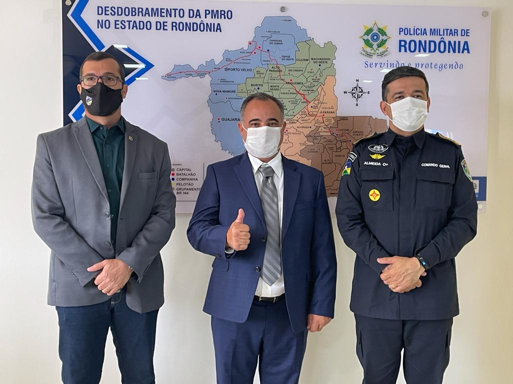 AROM apoia prefeito de Campo Novo em reunião com Secretário da SESDEC e comandante-geral da PM/RO - News Rondônia