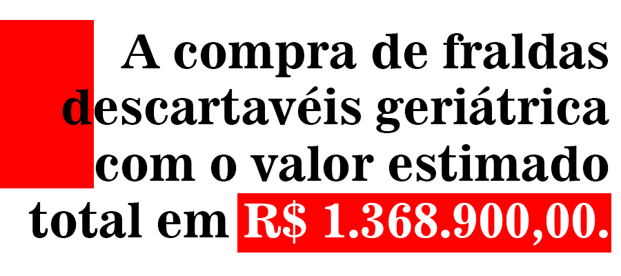 SECRETARIA DE SAÚDE DE JARU QUER GASTAR MAIS DE 1 MILHÃO DE REAIS COM FRALDAS DESCARTÁVEIS - News Rondônia