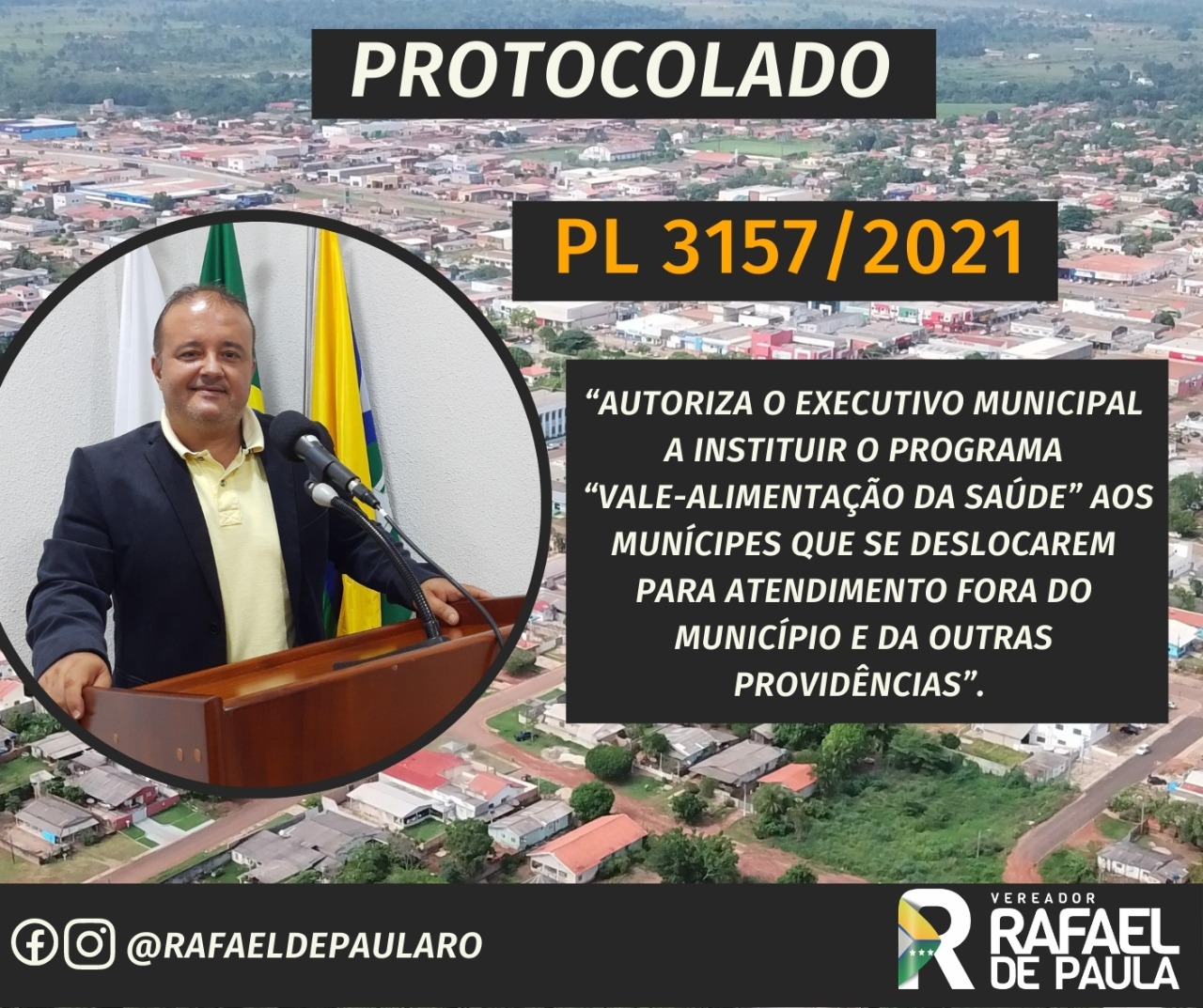 Projeto de Lei do vereador, Rafael de Paula, é protocolado na Câmara - News Rondônia