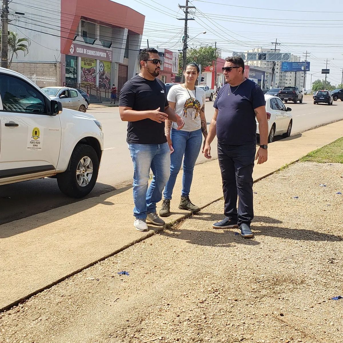 Vereador Gilber Mercês acompanha Arborização e urbanização na Avenida Rio Madeira - News Rondônia