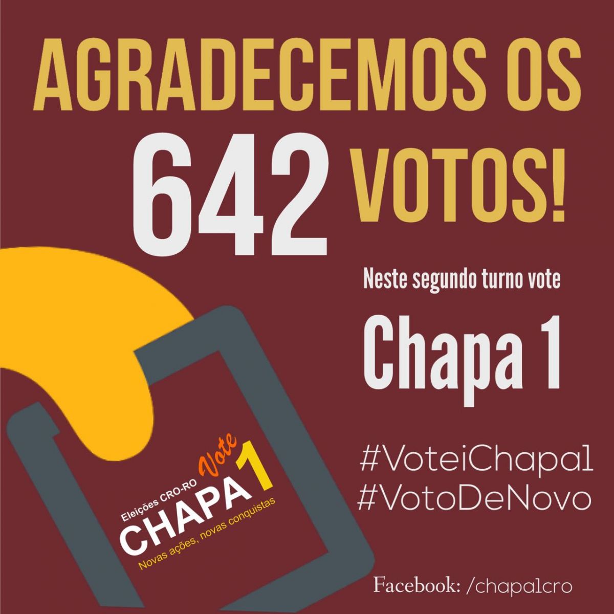NA RETA FINAL, CHAPA 1 AGRADECE APOIO E CONCLAMA OS CIRURGIÕES DENTISTAS PARA A VOTAÇÃO NO SEGUNDO TURNO - News Rondônia