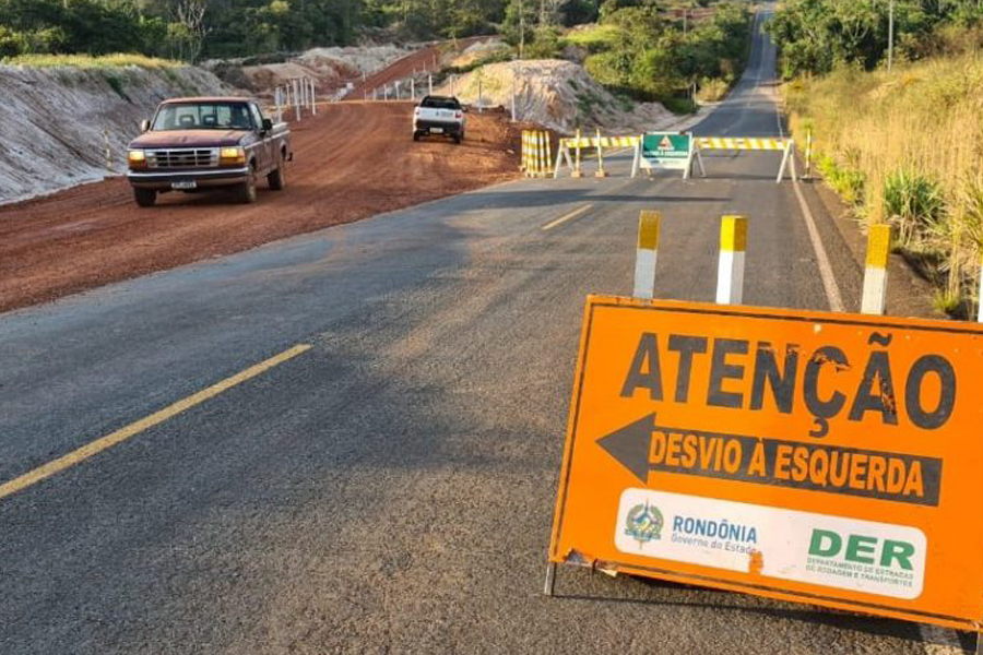 DER conclui desvio e interdita ponte sobre o rio Canário na RO-391, em Chupinguaia - News Rondônia