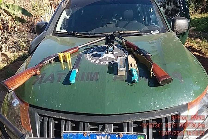 Polícia Militar prende dupla com armas e munições na região de fronteira - News Rondônia