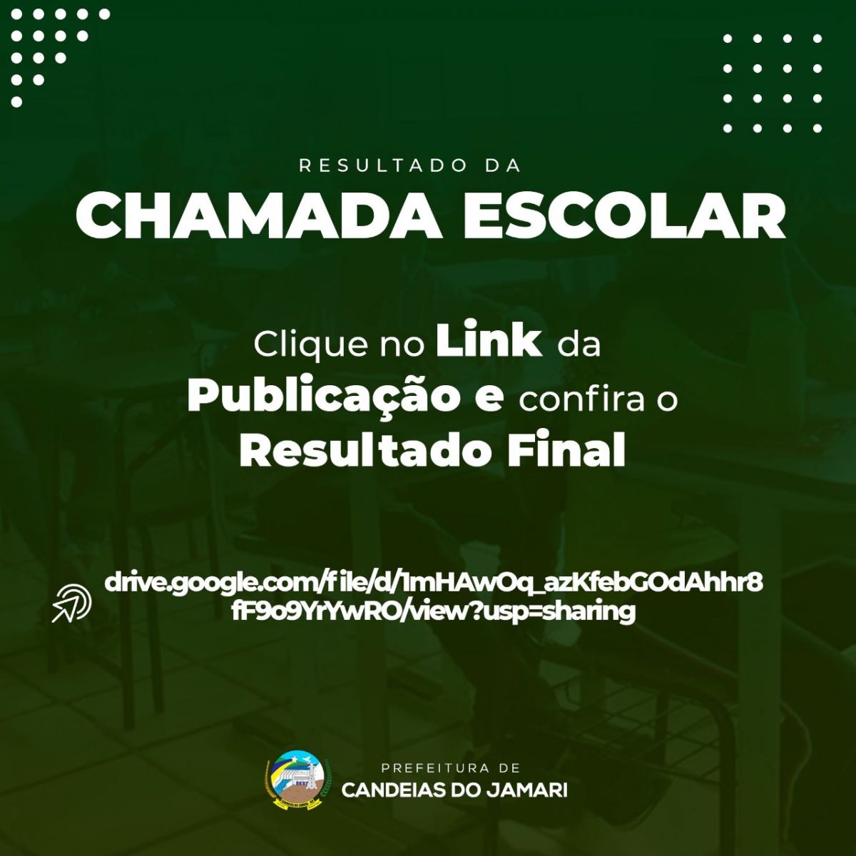 Prefeitura de Candeias divulga resultado da chamada escolar para preenchimento das vagas para o ano letivo 2021 - News Rondônia