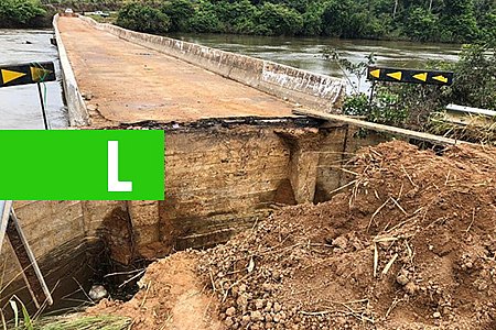 CABECEIRA DE PONTE DESMORONA APÓS CHEIA DO RIO JAMARI NA RO-459 - News Rondônia