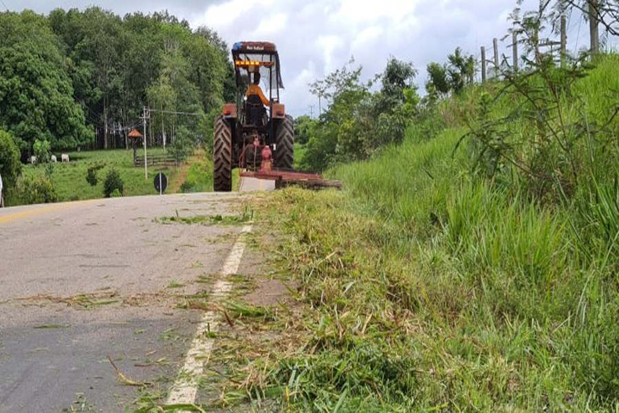 MANUTENÇÃO - Rodovias pavimentadas na região da Zona da Mata recebem serviço de roçagem - News Rondônia