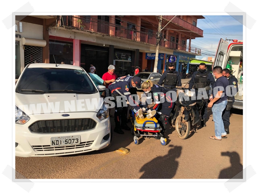 NA CALAMA: Motociclista fica ferida após colidir na lateral de carro na capital - News Rondônia