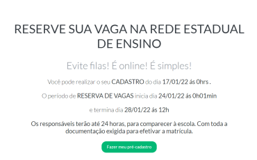 Estudantes cadastrados podem reservar vagas para ingresso na Rede Pública Estadual de Ensino a partir desta segunda-feira, 24 - News Rondônia
