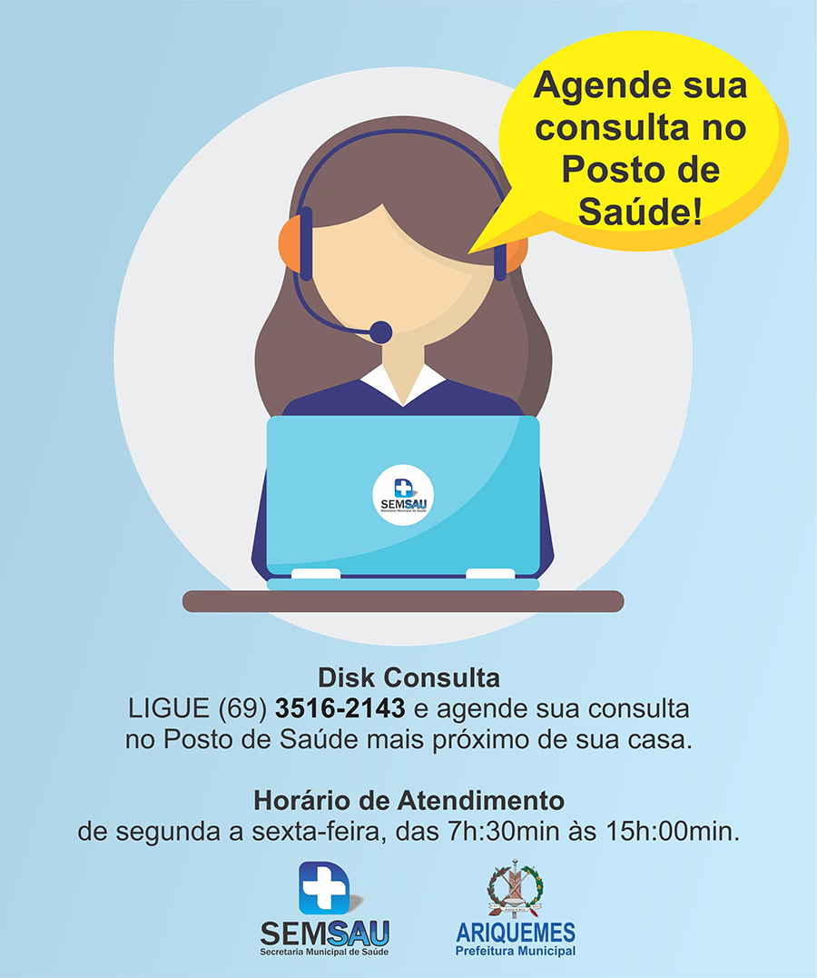 SEMSAU - NOTA SOBRE AGENDAMENTO DE CONSULTAS VIA CALL CENTER - News Rondônia