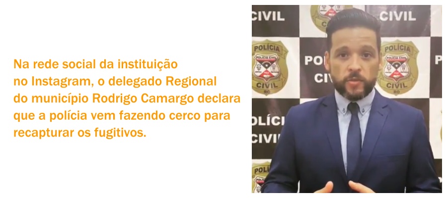 Em rede social delegado comunica fuga de presos em Ariquemes; dos 13, quatro escaparam - News Rondônia