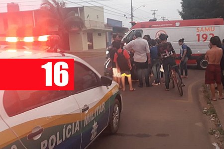 CICLISTA FICA FERIDO AO SER ATROPELADO EM ESQUINA DE ESCOLA; MOTOQUEIRO FUGIU SEM PRESTAR SOCORRO - News Rondônia
