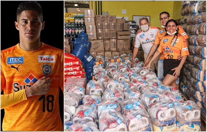 GOL DE PLACA: ÍDOLO NO JAPÃO, JOGADOR ELSINHO DOA MAIS DE 5,5 TONELADAS DE ALIMENTOS PARA FAMÍLIAS CARENTES DE PORTO VELHO - News Rondônia