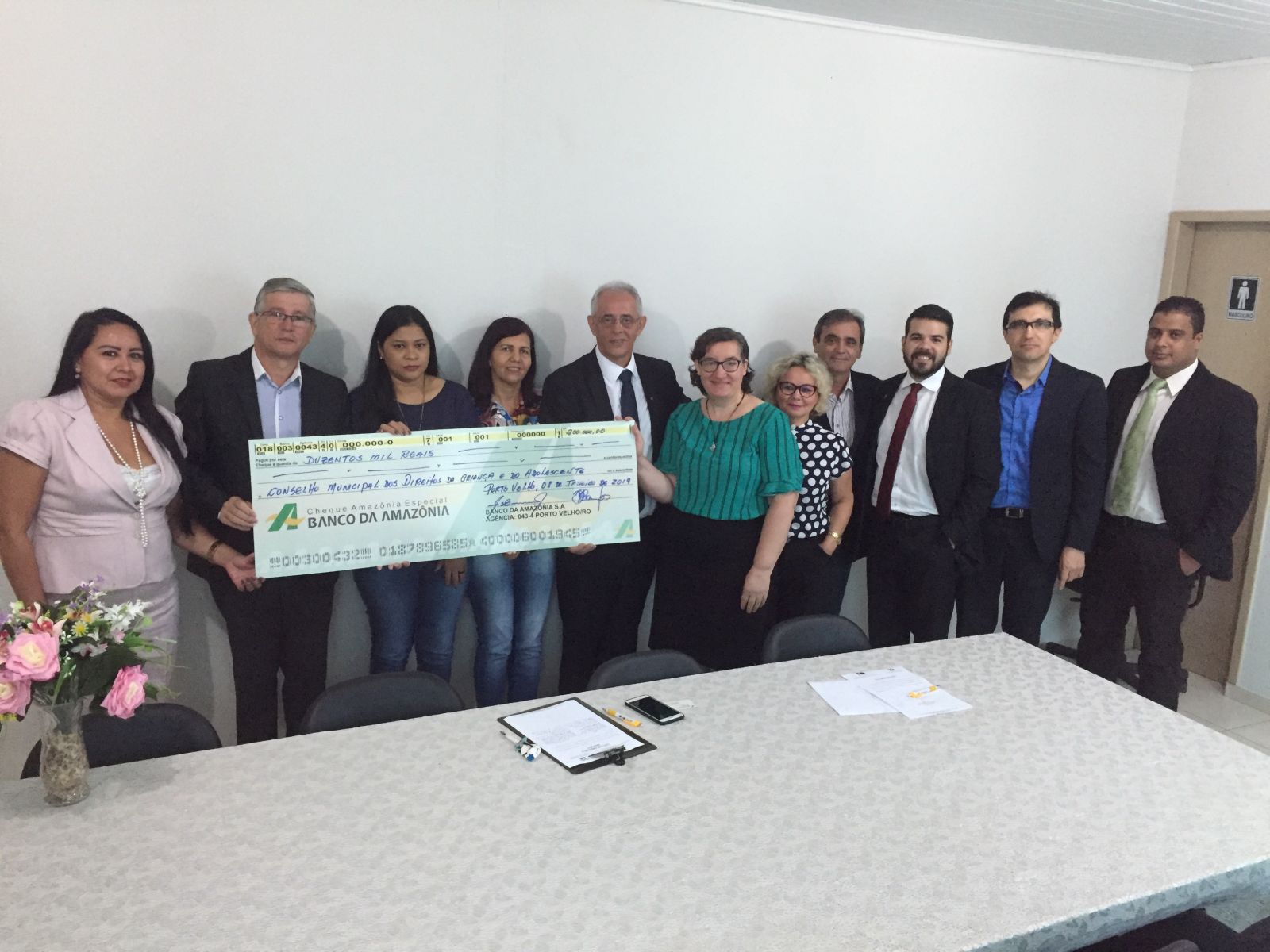 BANCO DA AMAZÔNIA DOA R$ 200 MIL PARA FUNDO MUNICIPAL DA CRIANÇA E DO ADOLESCENTE DA CIDADE DE PORTO VELHO - News Rondônia