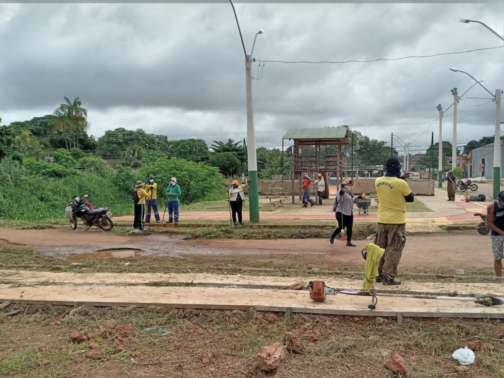 Semusb atende pedido de providência do Vereador Márcio Pacele e realiza mutirão de limpeza no Eco Parque, bairro Mocambo - News Rondônia