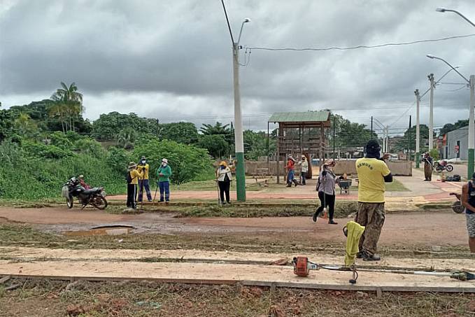 Semusb atende pedido de providência do Vereador Márcio Pacele e realiza mutirão de limpeza no Eco Parque, bairro Mocambo - News Rondônia