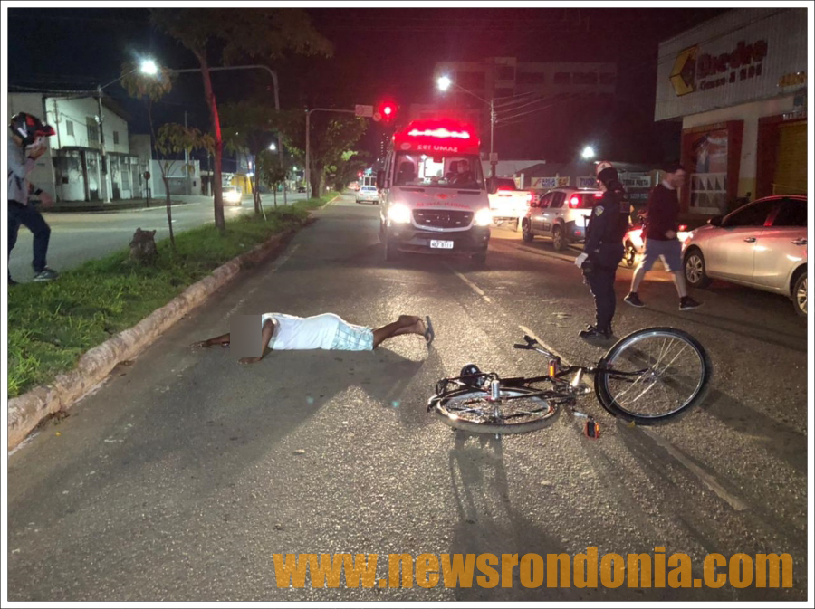 Ciclista fica em estado grave ao ser atropelado por motoboy em Porto Velho - VÍDEO - News Rondônia