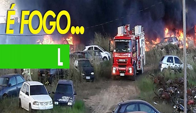INCÊNDIO DESTRÓI VEÍCULOS APREENDIDOS EM PÁTIO DA SESDEC - VEJA FOTOS E VÍDEO - News Rondônia