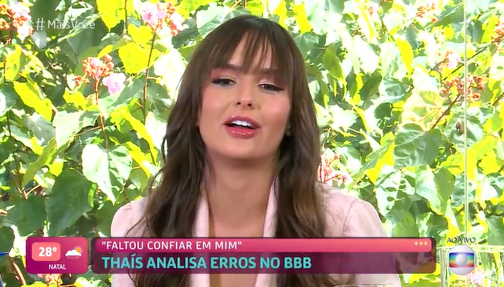 Thaís participa do 'Mais Você' após eliminação do 'BBB21' e fala sobre relação com Fiuk: 'Era de amizade' - News Rondônia