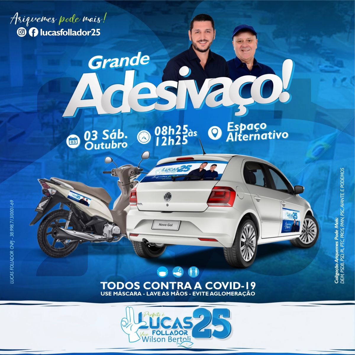 Ariquemes Pode Mais realiza "adesivaço" neste sábado - News Rondônia