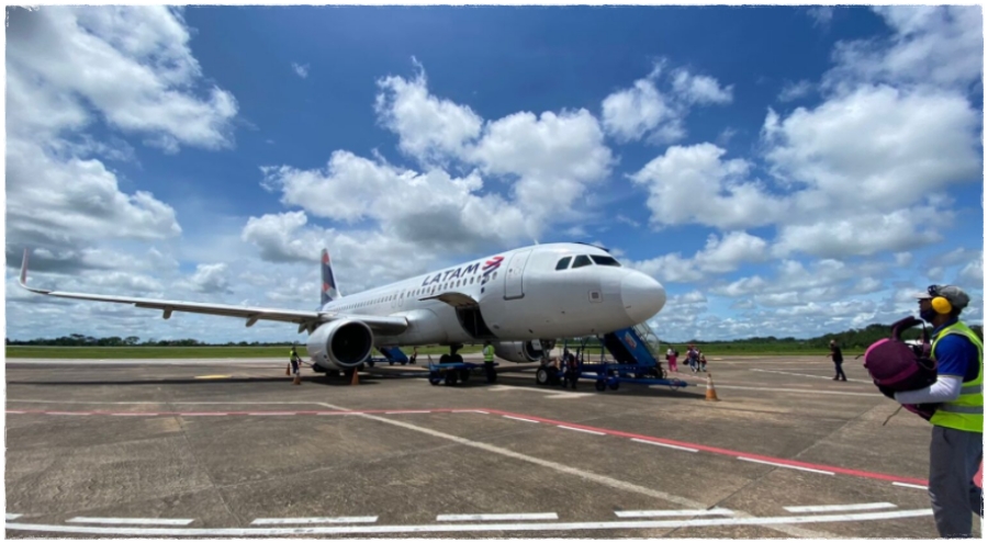 A320 da Latam apresenta problema na decolagem e voo teve que voltar para o aeroporto de Rio Branco - News Rondônia