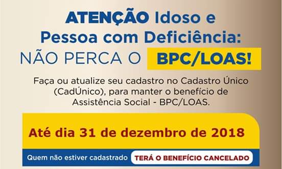 IDOSOS E DEFICIENTES DEVEM SE CADASTRAR ATÉ 31 DE DEZEMBRO NO CADÚNICO - News Rondônia
