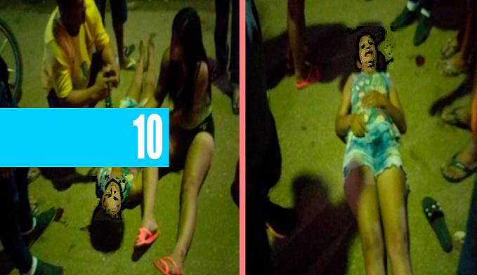 IRRESPONSABILIDADE: AO TENTAR EMPINAR MOTO, MULHER CAI E É SOCORRIDA POR POPULARES - News Rondônia
