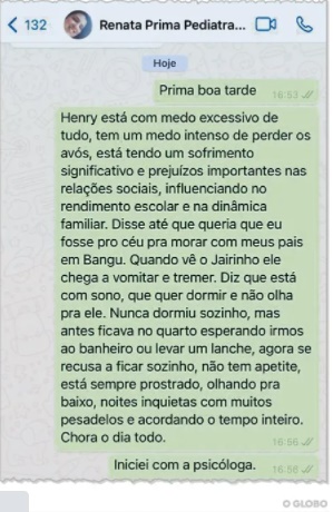 CASO HENRY: Novas mensagens recuperadas revelam o sofrimento de Henry Borel - News Rondônia