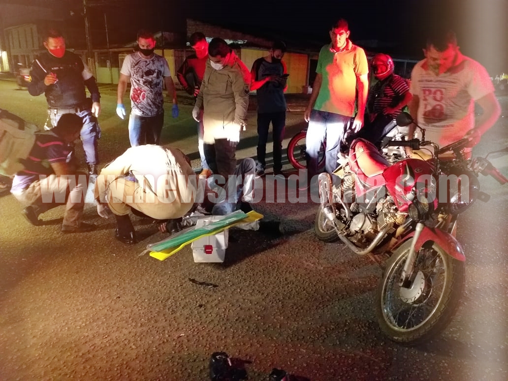 MOTOBOY FICA LESIONADO APÓS COLISÃO EM CRUZAMENTO NO BAIRRO LIBERDADE EM PORTO VELHO - News Rondônia