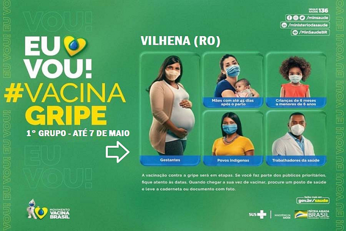 1° grupo prioritário de vacinação contra gripe em Vilhena deve se vacinar até sexta-feira (07) - News Rondônia