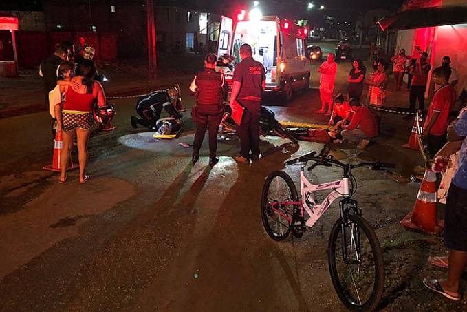 COLISÃO - Motociclista e ciclista saem feridas após colisão - News Rondônia