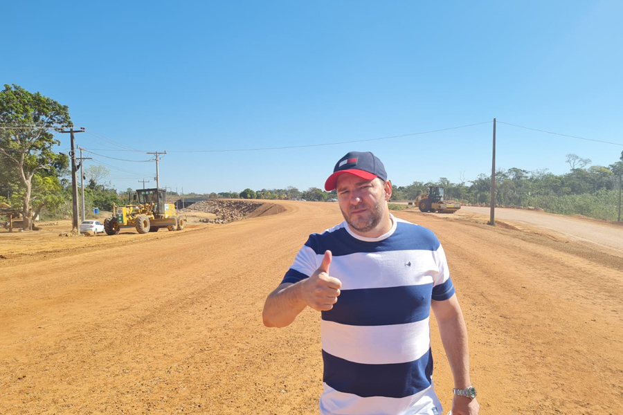 Presidente Alex Redano comemora avanços nas obras das cabeceiras da ponte no rio Jamari, na BR-421 - News Rondônia