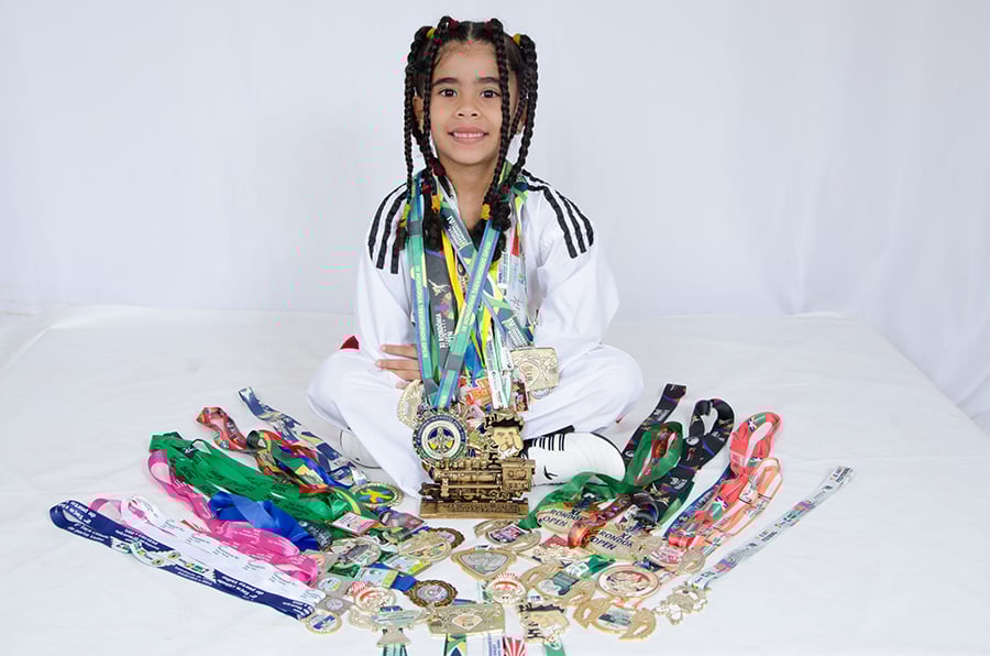 MENINA DE SEIS ANOS BATE RECORDE NO TAEKWONDO - News Rondônia